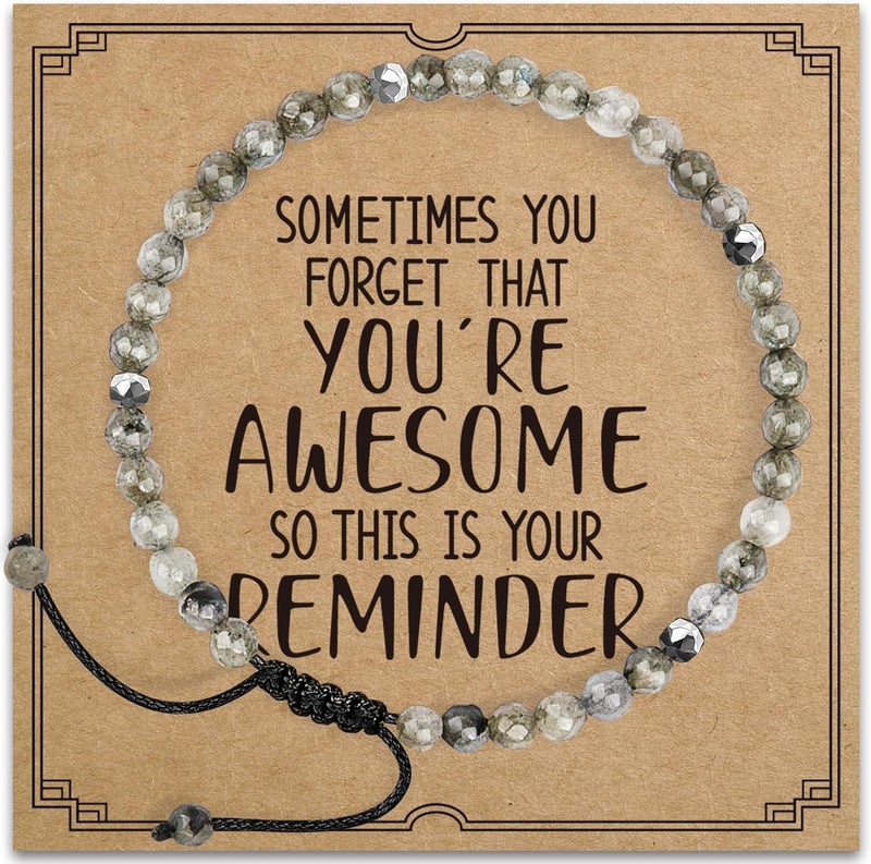 ZOKCC Inspirational Gifts Bracelets for Women: Christmas Day Gifts for Women Friends Sister Mom - Healing Natural Stone Beads Bracelets Thinking of you Get Well Soon Gift for Women - Image 1